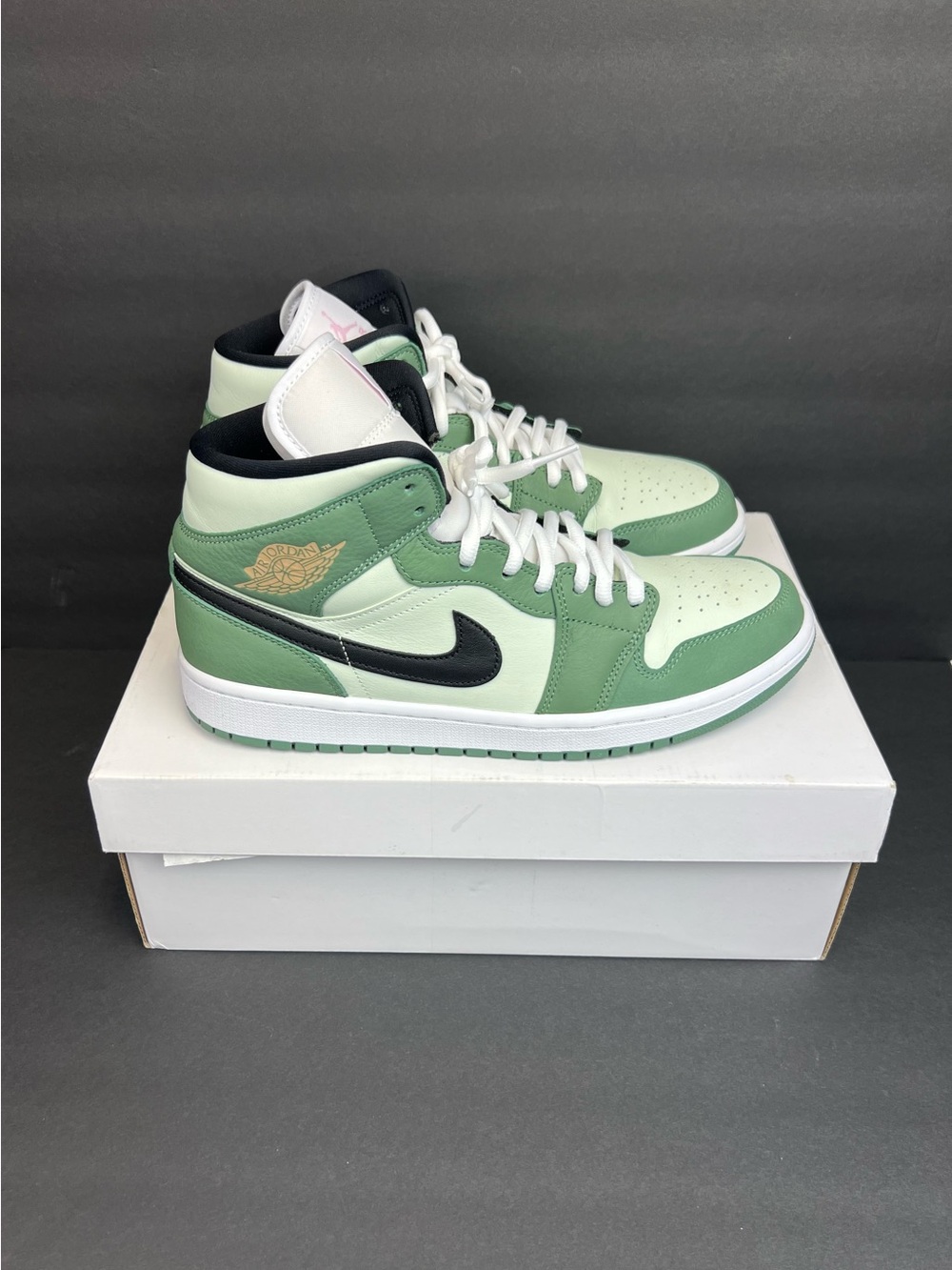 JORDAN 1 Mid Dutch Green Women's CZ0774-300 Multi Color Sz US 11.5 Euro 44 UK 9